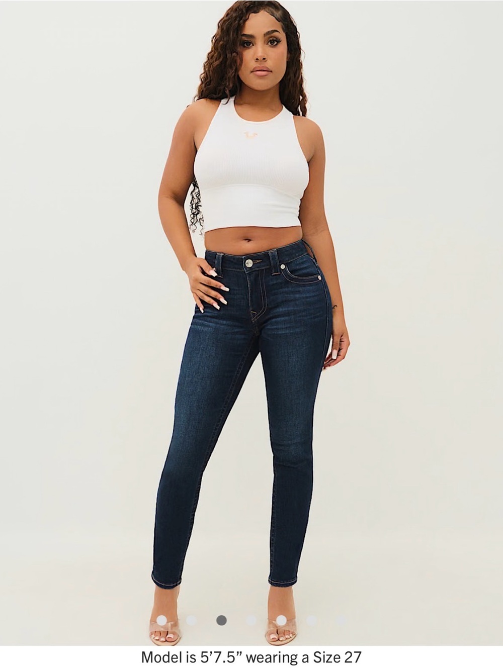 True Religion Jennie Mid rise Curvy Skinny Jeans